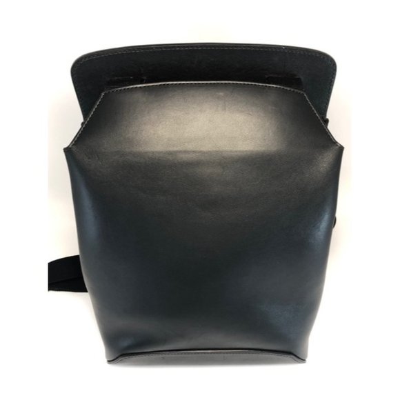 THE ROW Black Moulded Leather Backpack - Picture 2 of 12